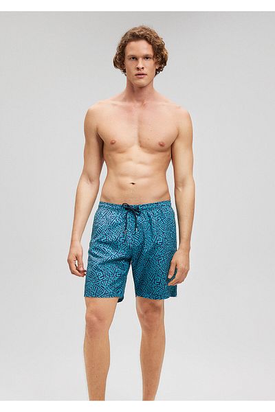 Mavi Blaue bedruckte Badeshorts -0911481-70758
