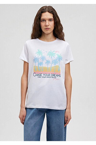 Mavi Beach Printed White T-Shirt Slim Fit / Slim Fit1612409-620