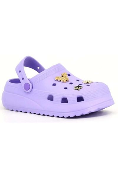 Kids Club Shoes Sonimix EZ0129-01 Sabo Papuci pentru doctor și asistentă - Papuci ortopedici pentru femei cu talpă groasă - MOV