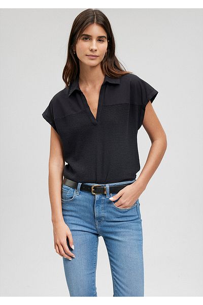 Mavi Short Sleeve Black Blouse1210801-900