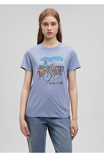 Mavi Μπλουζάκι με στάμπα ποδηλάτου Slim Fit / Slim Fit 1612398 -70850