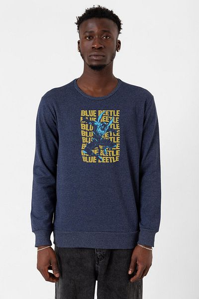 Tshirthane Ανδρικό φούτερ Blue Beetle Lettern indigo 2ip