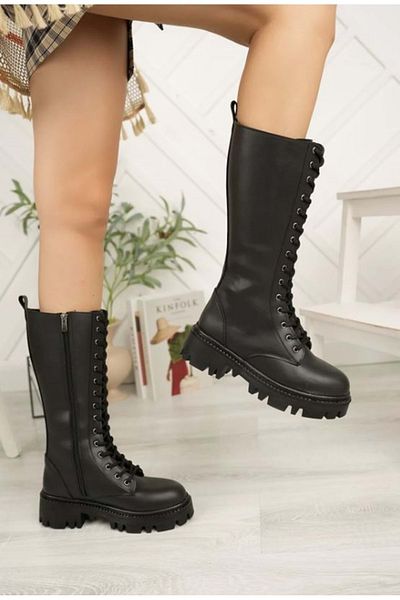 Kids Club Shoes Seribo Αντιολισθητική Σόλα Μπότες Γυναικείες Μπότες ΜΑΥΡΟ