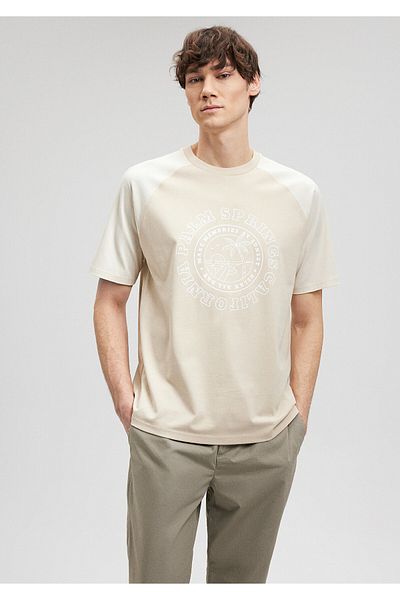 Mavi Looked Beige T-Shirt Loose Fit / Loose Relaxed Fit0612065-70039