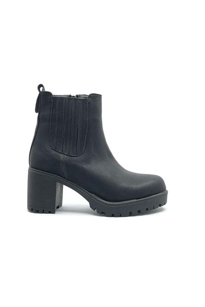 Kids Club Shoes Ayakdaş 2001 - Μαύρες γυναικείες μπότες με τακούνι