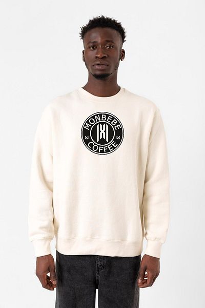 Tshirthane Ανδρικό φούτερ Monsta X Monbebe Coffee Ecru 2ip