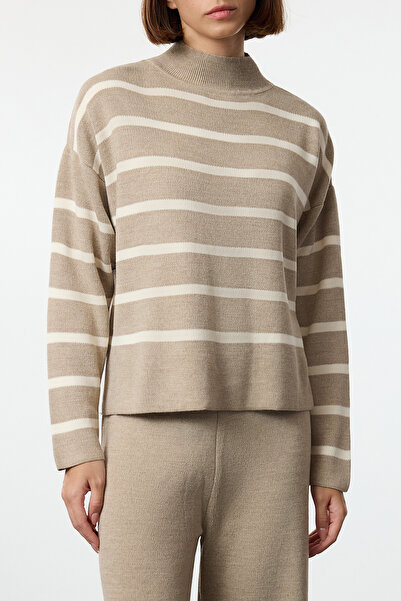 Trendyol Collection Set bej tricot - pantaloni TWOAW24AU00045