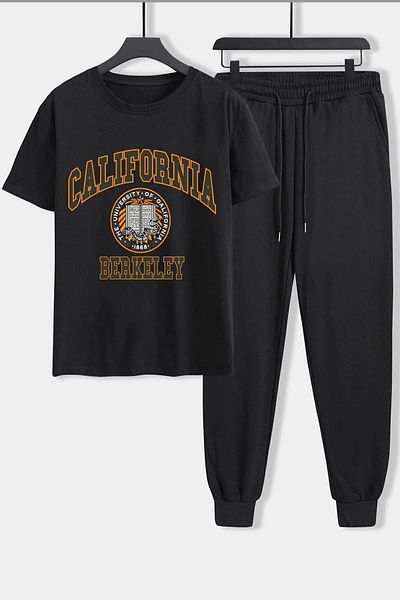 uyguntarz Σετ φόρμας 2 τεμαχίων Unisex California printed