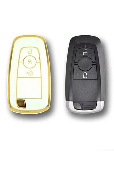GMA KEYS Ford Kuga Fusion Ecosport F150 F250 Ranger Nano - Key Case White Gold