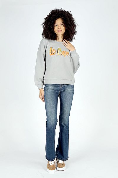 Lee Cooper Дамски суитшърт с О-образно деколте Tila, сив