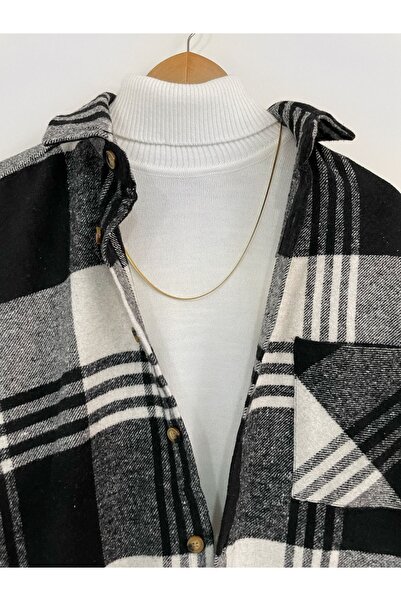 HAWKKİNG Men's Single Pocket Oversize Lumberjack Shirt