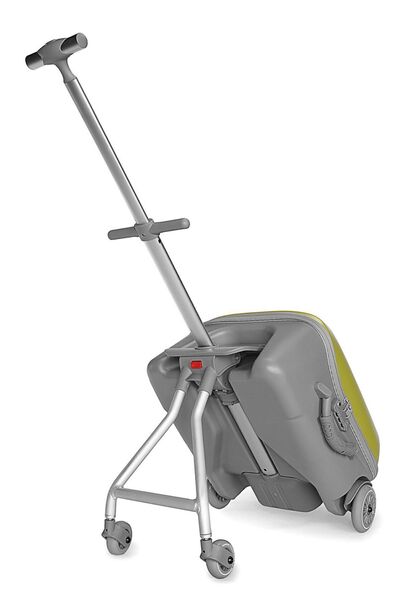 Heybee Luggages Çocuk Valizi Sevimli Canavar Oturulabilir Yeşil Seyahat Bavulu