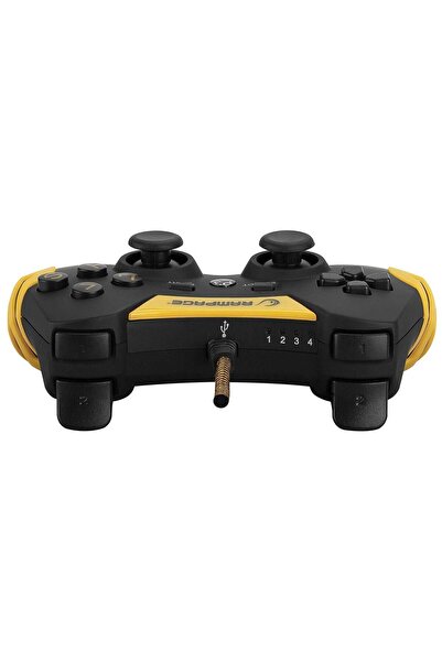 Rampage Rampage Sg-r218 Ps3/ Pc X Input Sarı Renk Usb 1.8m Hasır Kablolu Oyun Kolu Joypad