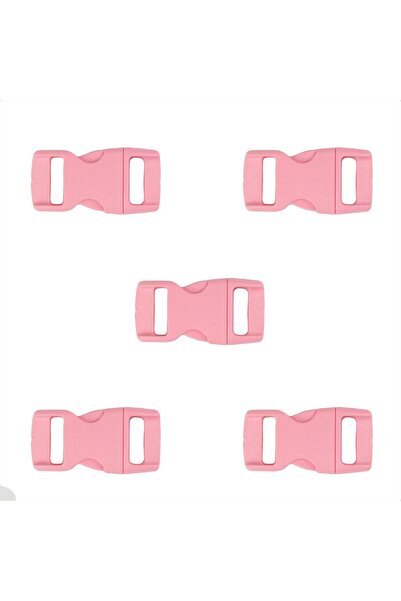 Prestij Boncuk 30 мм рожевий пластиковий затискач - 5 штук PARACORD ЗАТИСК, С...