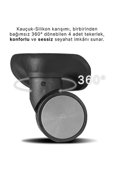 Wexta Wx-210 Gümüş Büyük Boy Valiz