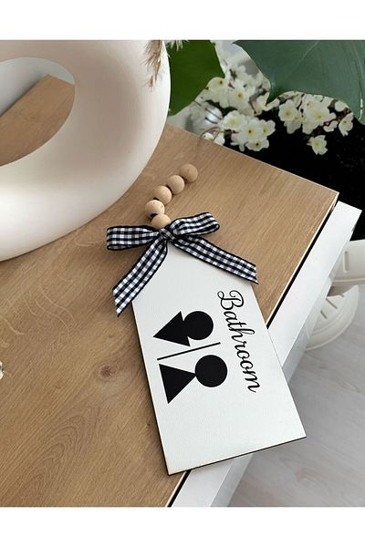 SSCglow Αξεσουάρ μπάνιου Ξύλινης Διακοσμητικής Τουαλέτας Nordic Style - Στολίδι