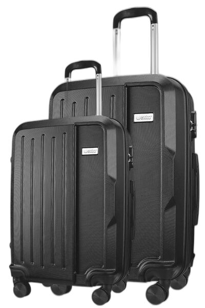 Wexta WX-210 Siyah Orta&Kabin 2'Li Set Valiz