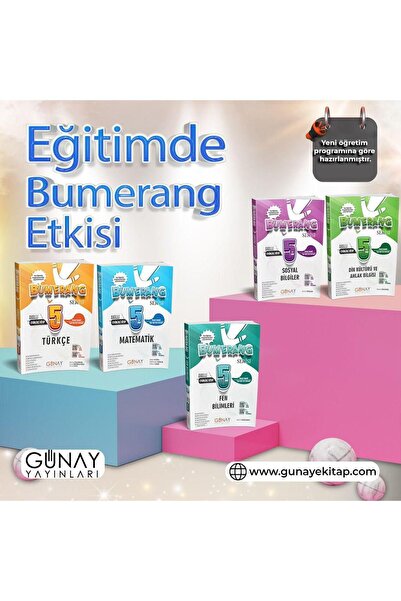 Günay Yayınları GÜNAY YAYINCILIK 5. SINIF BUMERANG TÜM DERSLER ETKİNLİKLİ AKI...