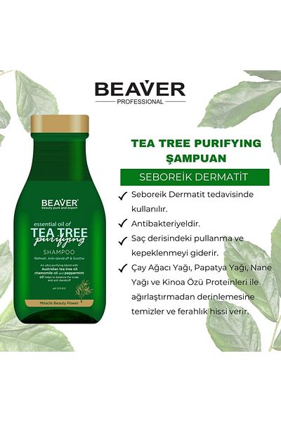 Beaver Tea Tree Shampoo with Tea Tree Extract Detail - 350 Ml