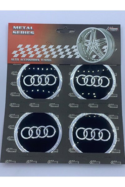 GultekinShop Audi Jant Kapağı Göbek Arması Etiketi Yapıştırma 60mm