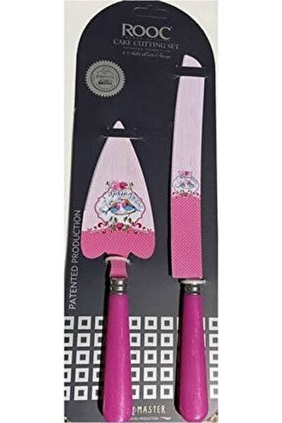 Rooc Luxury Cake Service Set Mch0249 Pink 2 Pieces