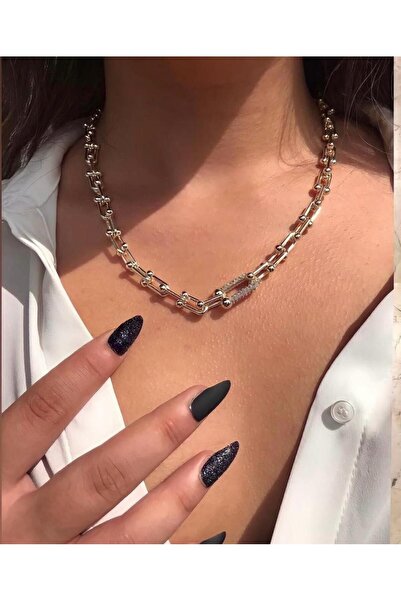 stainles steel تيفاني مشبك ورق نموذج الصلب الزركون حجر قلادة