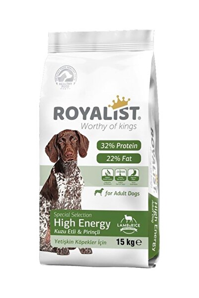 Royalist Premium Kuzu Etli Aktif Ve Hareketli High Energy Köpek Maması 15 Kg