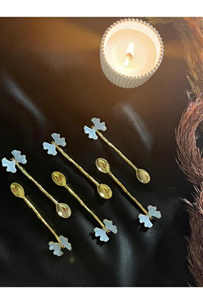 Zeryas Home 6 Adet Kelebek Model Çay Kaşığı MAVİ