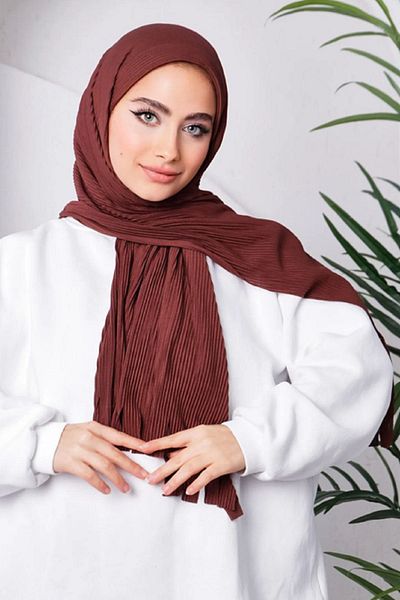 VERA LİFE Πρακτικό γυναικείο μαντήλι Hijab Shawl - Πλισέ έτοιμο σχέδιο
