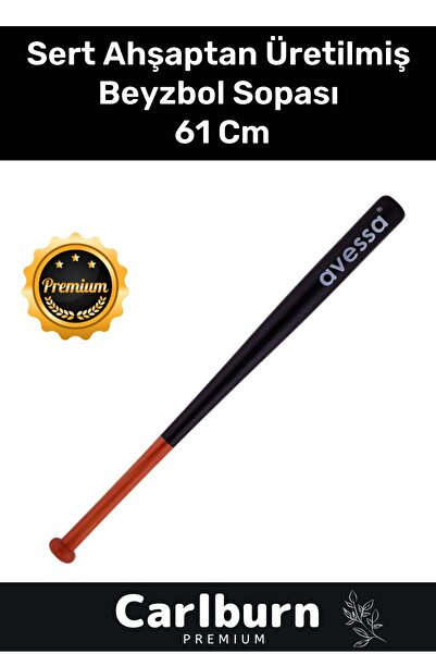 Carlburn Premium Özel Üretim Mükemmel Kavrayışlı Kırılmaz Kaliteli Ahşap 28 inc Baseboll Beyzbol Sopası 61 Cm