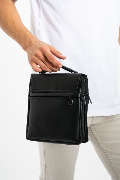 Erzeno Geantă de umăr din piele naturală pentru bărbați - Crossbody și utilizare zilnică, purtare manuală și documente