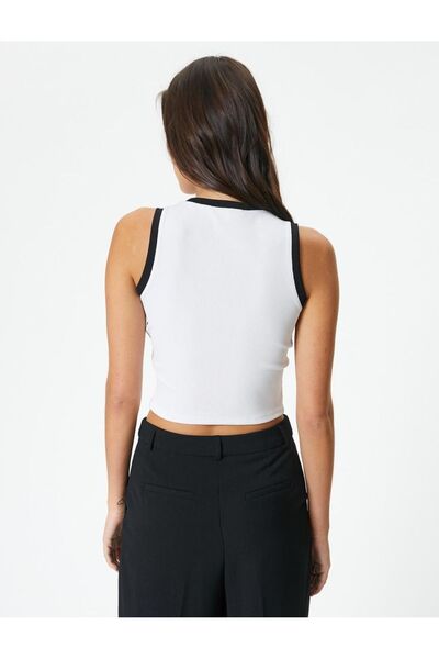 Koton Γυναικείο Crop Tank Top με ραβδώσεις