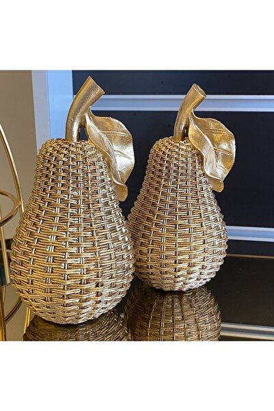 Seven Dekorasyon Dekoratif Obje Biblo Armut Altın 2 Adet