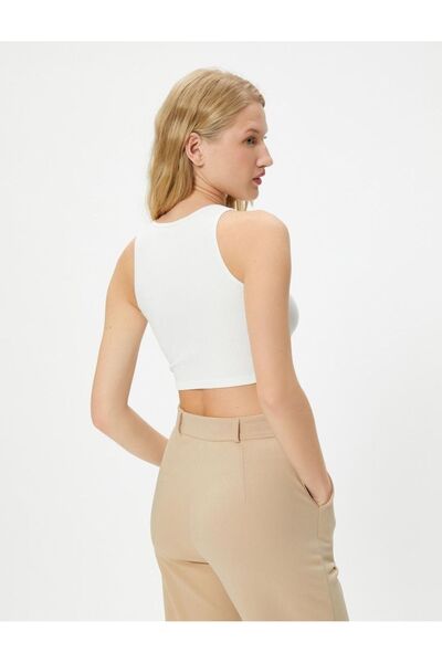 Koton Women's Basic Crop Tank Top