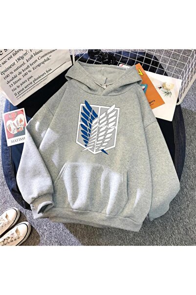 Massgai Attack On Titan Unisex Oversize kroj Sa kapuljačom Dukserica - Dizajn...