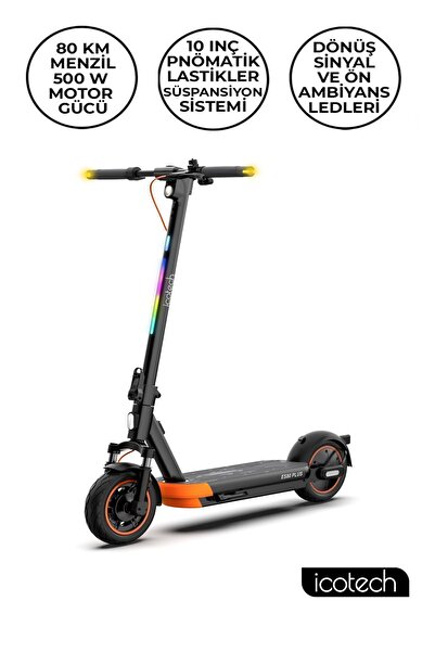 icotech ES80 Plus 80KM Menzilli 25Km Hız Süspansiyonlu Sinyalli Elektrikli Sc...