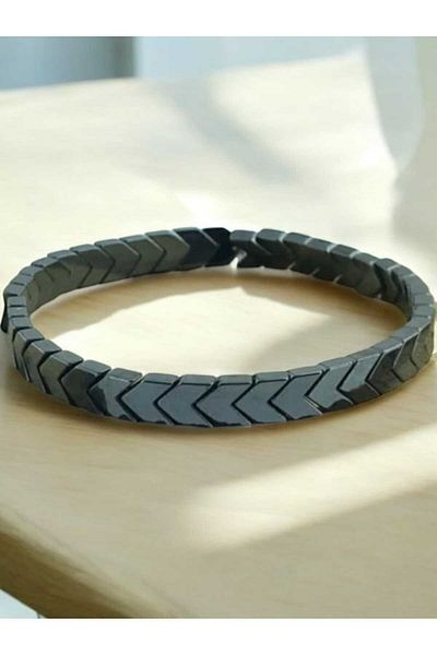 The Magıc of Healıng Unisex Natural Stone - Hematite Arrow Bracelet