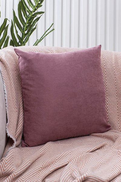 ÖZENEV Panoroma Plain Plain Decorative Pillow Case – Punch Throw Pillow Case – Dark Powder