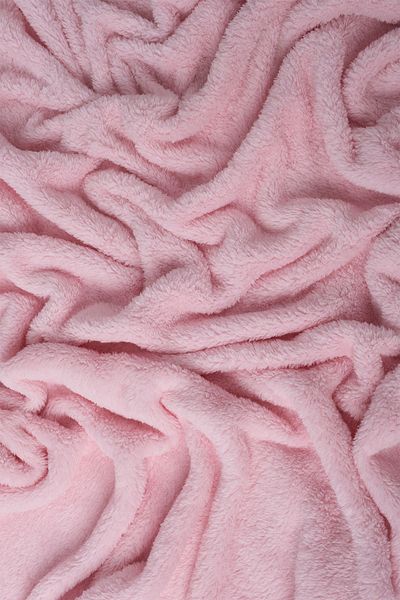 Gleamy Powder Pink Double Sided Washable Plush Fabric - 100*180 Cm