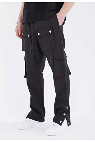 NEU FASHİON Siyah Cep Detaylı Lastik Bel Jogger Pantolon