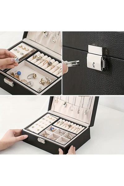 Cleopatra Accessories PU Leather Jewelry and Jewelry Box