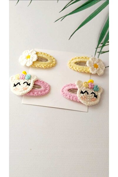 Kadın Girişimciler Atölyesi Set de 4 butoaie de aterizare turcești lucrate manual cu model unicorn și margarita - pentru copil mic