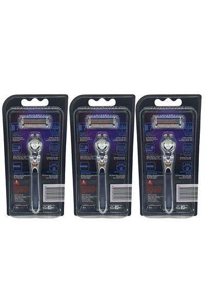 Dorco Pace7 3 Pieces Razor with Blade and Movable Head