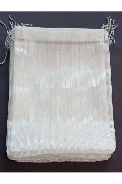 FNT İnce ip çizgili desenli tül kese 20*28 cm ebatında 12 adettir Hediyelik B...