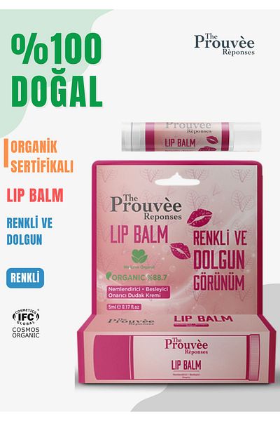 The Prouvee Reponses 100% Natural Organic Lip Balm for Colored and Plump Lips 5ml