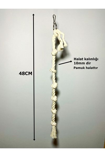 Ciko Kafes Parrot Bird Rope 10mm Thickness Cotton Rope