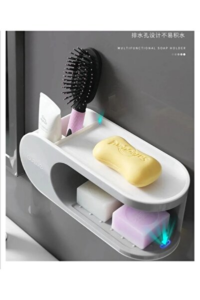 Seyax Raflı Sabunluk Banyo Lavabo Organizeri Duş Jeli Şampuan Için Köşe Rafı ...