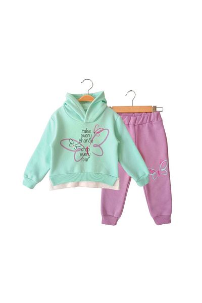 c.c.l. coccolin kids baby clup Girl's Butterfly Printed Set - Top and Bottom Set