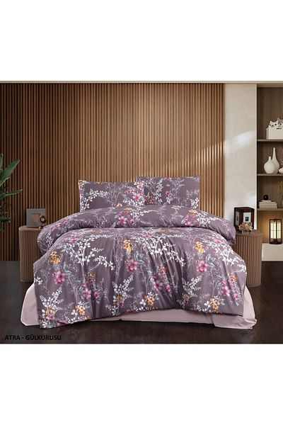 Kristal By Taç Σετ Παπλωματοθήκη Double Terry Cotton Atra Dusty Rose