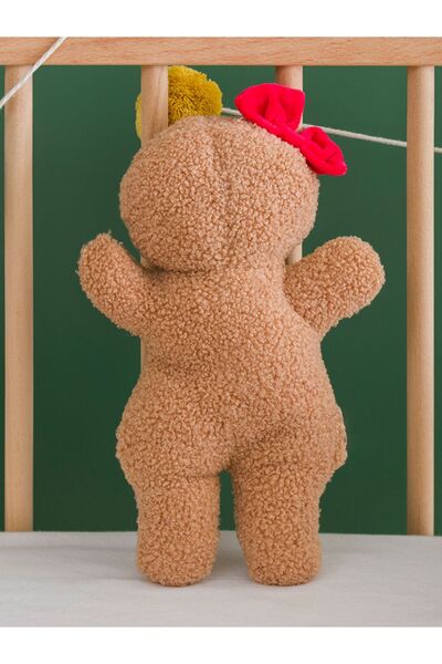 LC Waikiki New Year's Themed Red Cookie - Bow Tie and Ribbon, Man Figure, Baby Throw Pillow 29 cm